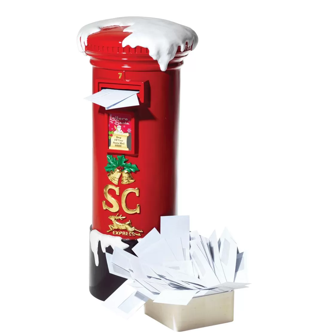 Decoración Navideña Xxl>DecoWoerner Buzón Decorativo Papá Noel, Altura 100 Cm rojo