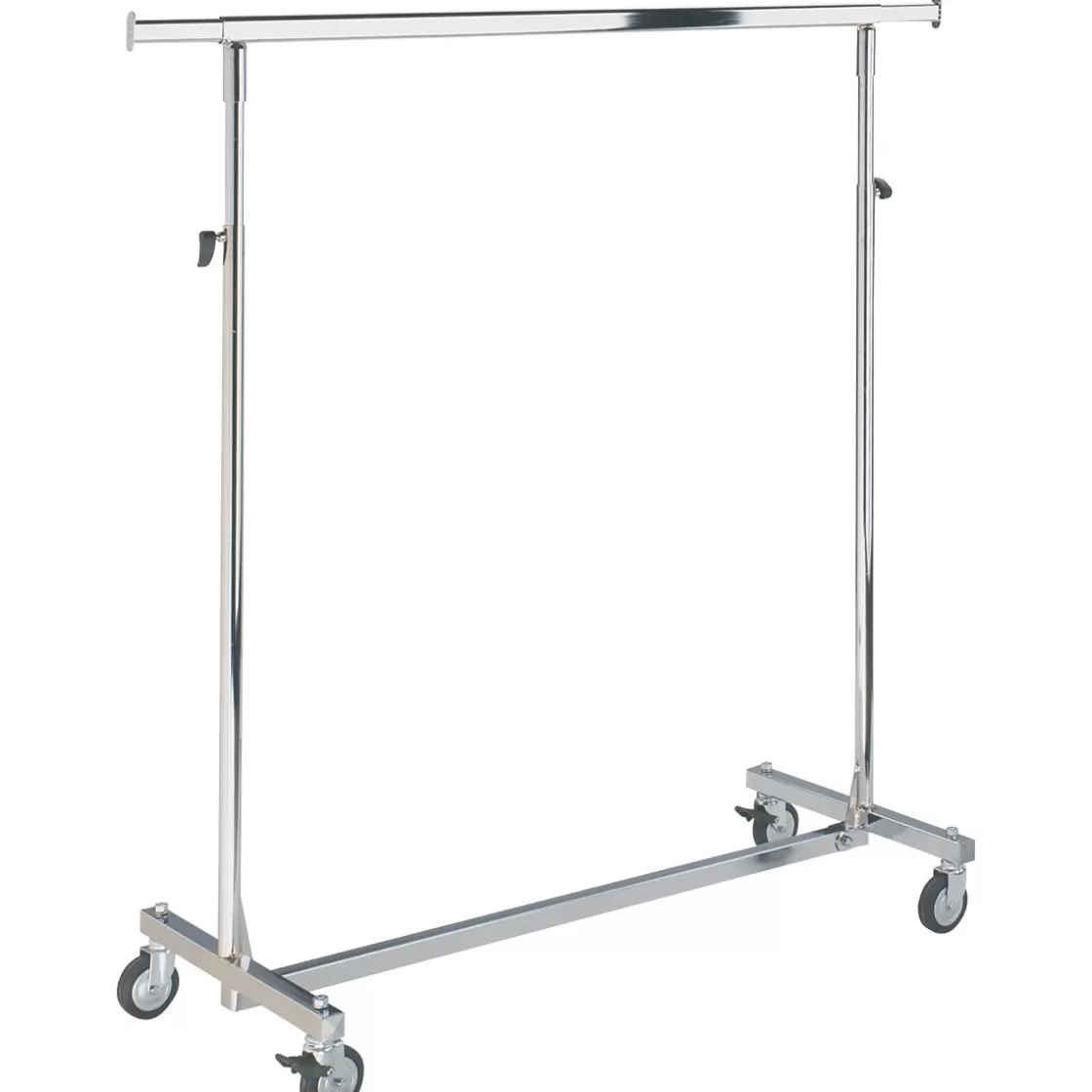 Percheros>DecoWoerner Caballete De Rodillos Plegable, Regulable En Altura, 1 M De Ancho plata