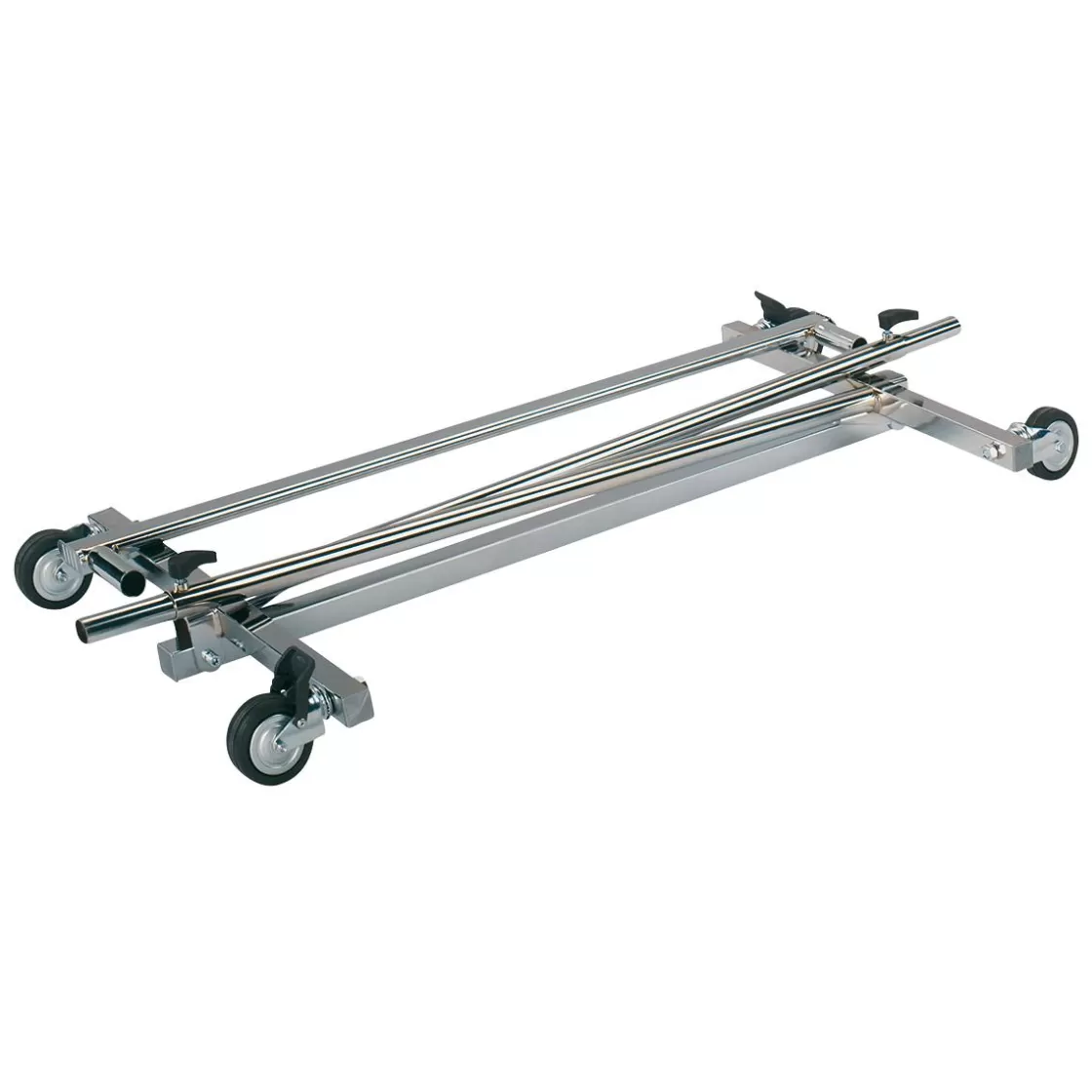Percheros>DecoWoerner Caballete De Rodillos Plegable, Regulable En Altura, 1 M De Ancho plata