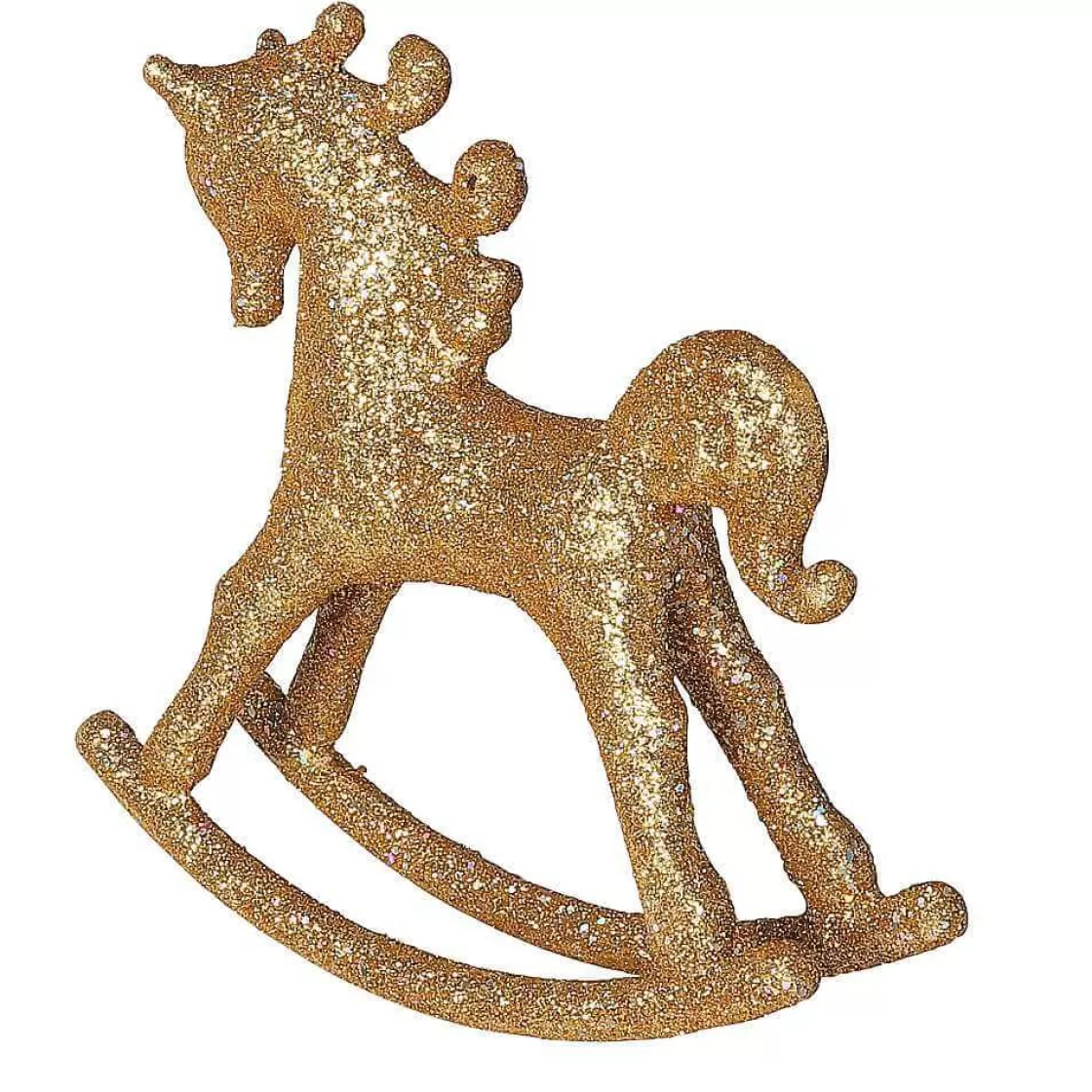 Figuras De Navidad>DecoWoerner Caballo Balancín Decorativo 18 Cm, 3 Piezas oro
