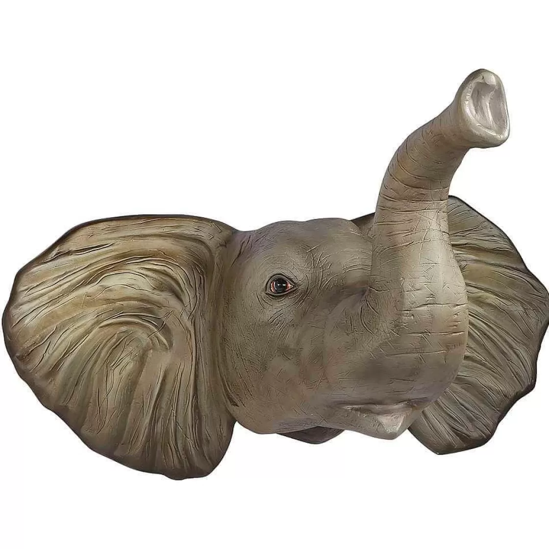 Decoración De Animales>DecoWoerner Cabeza De Elefante Anchura 109 Cm, Gris/natural