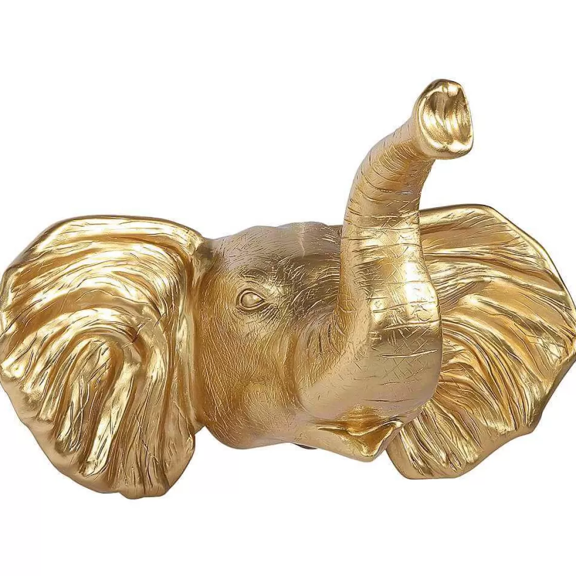 Decoración De Animales>DecoWoerner Cabeza De Elefante Anchura 109 Cm, oro