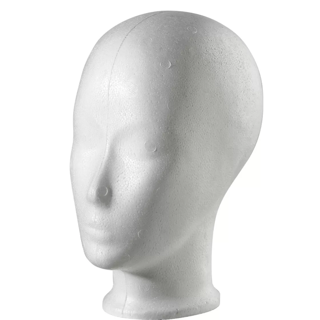 Expositores Para Tiendas | Maniquíes>DecoWoerner Cabeza Decorativa De Espuma De Poliestireno, Altura 24 Cm, Blanca blanco