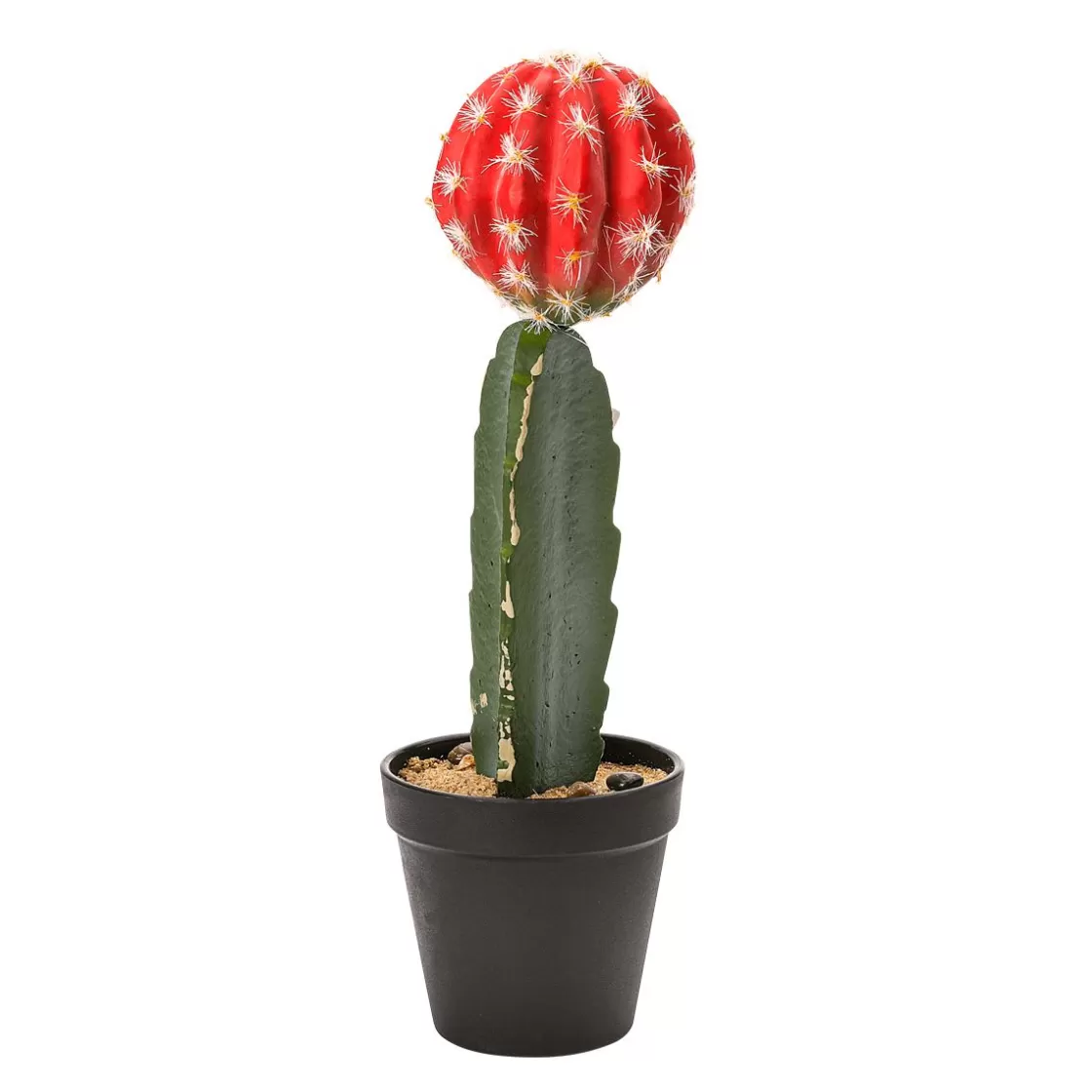 Plantas De Interior>DecoWoerner Cactus Artificial De Fresa En Maceta 35 Cm rojo