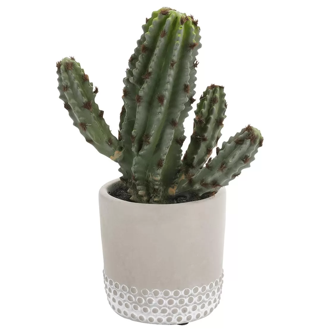 Plantas De Interior>DecoWoerner Cactus Artificial Decorativo De 24 Cm En Moldeado Por Inyección verde