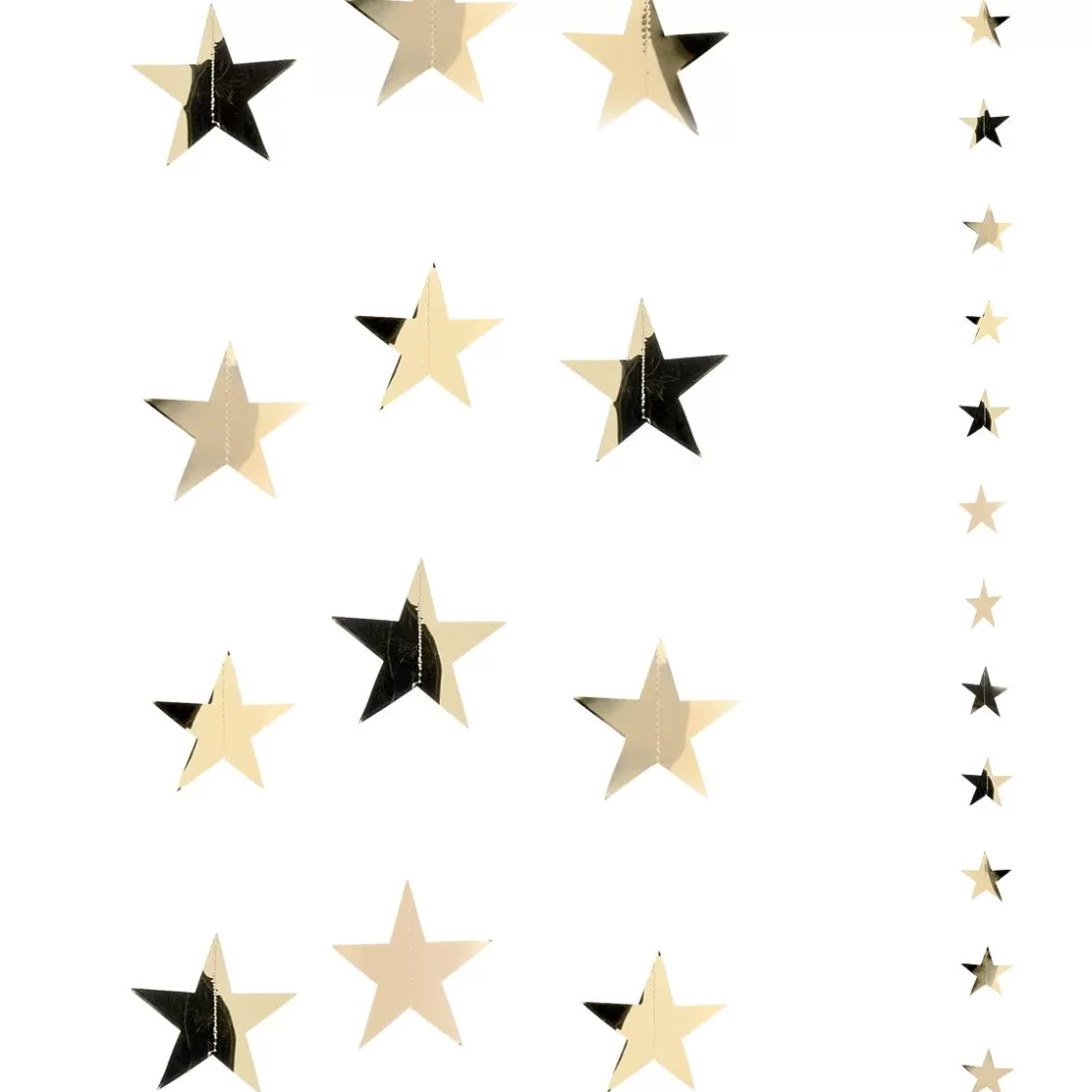 Estrella De Navidad>DecoWoerner Cadena De Estrellas De Plástico Ø 10 Cm, 200 Cm, 2 Piezas oro