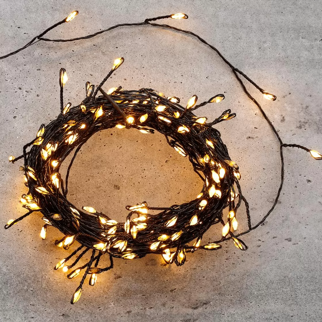 Luces De Navidad>DecoWoerner Cadena De Luces LED Twinkle Para Exterior, 10 M, Negra negro