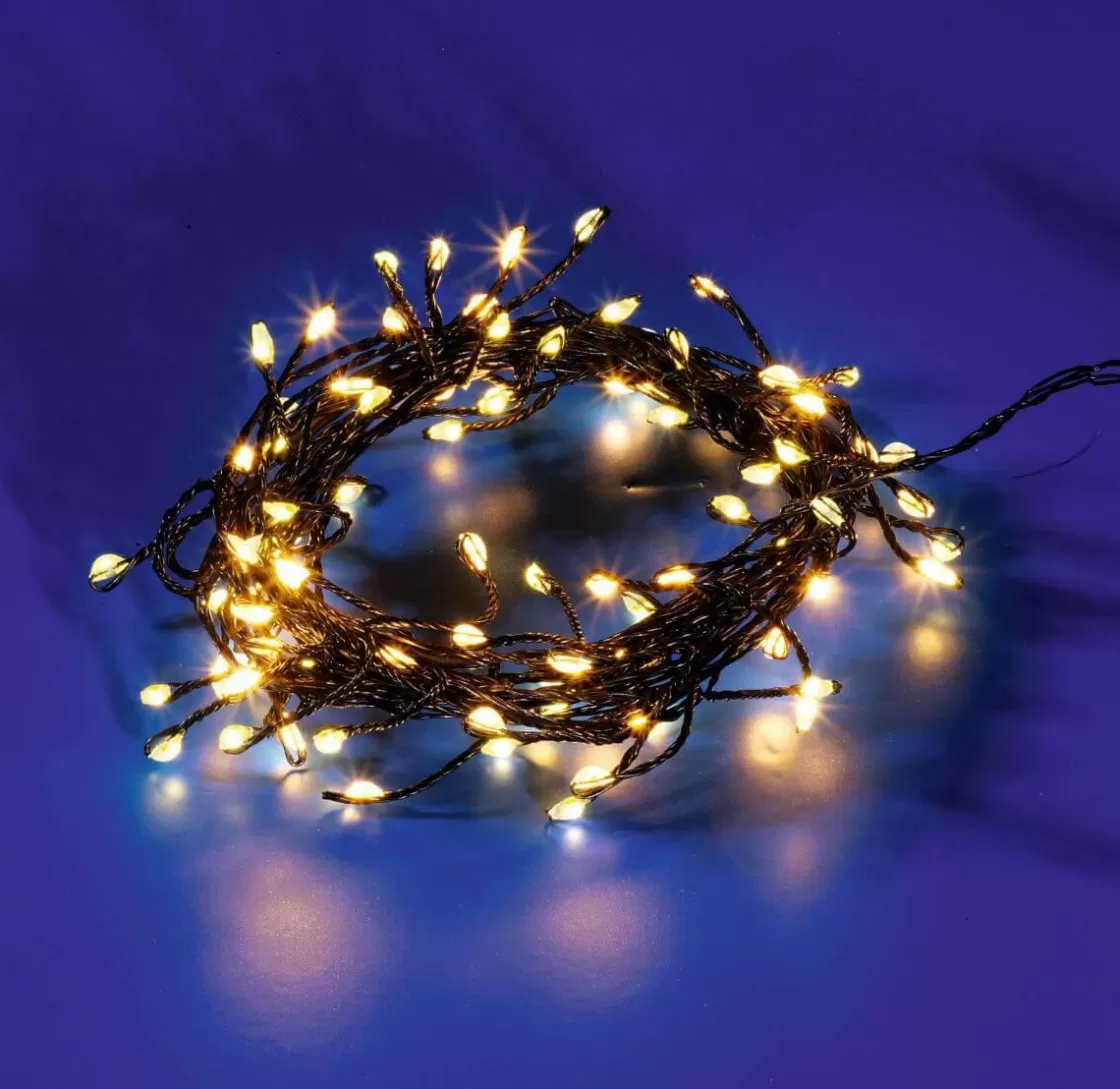 Luces De Navidad>DecoWoerner Cadena De Luces LED Twinkle Para Exterior, 10 M, Negra negro