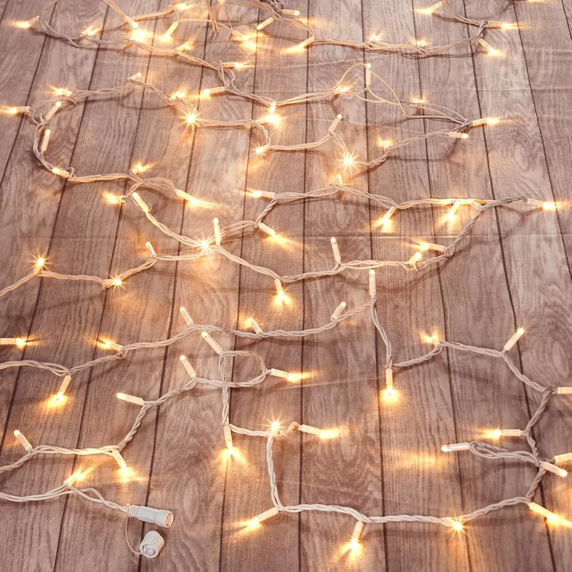 Luces De Navidad>DecoWoerner Cadena De Luz De Bajo Voltaje Blanca 10m IP44 Cálido blanco