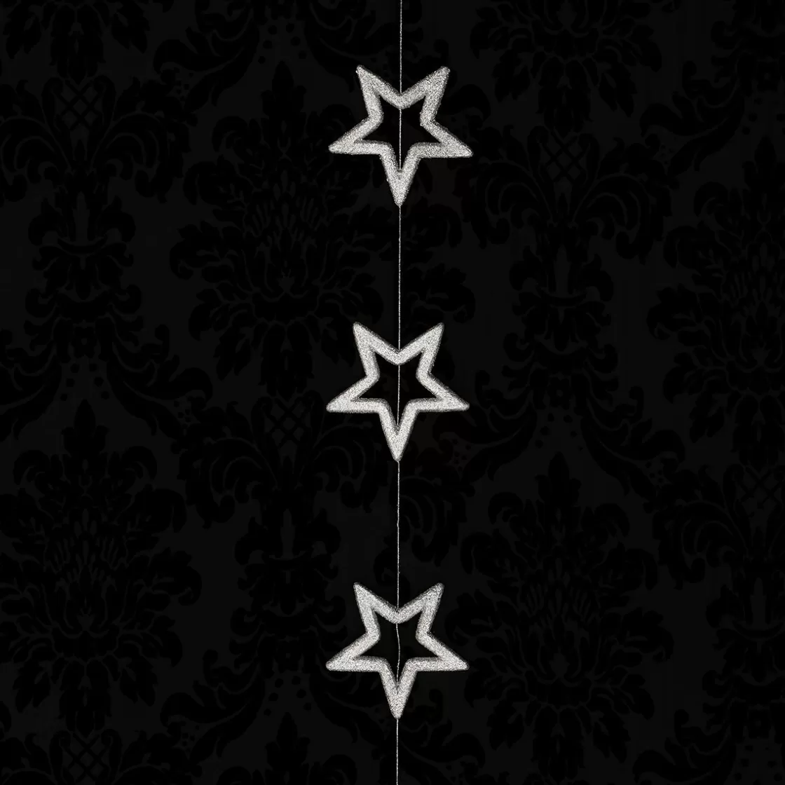 Estrella De Navidad>DecoWoerner Cadena Decorativa De Estrellas Ø 13 Cm, 200 Cm, plata