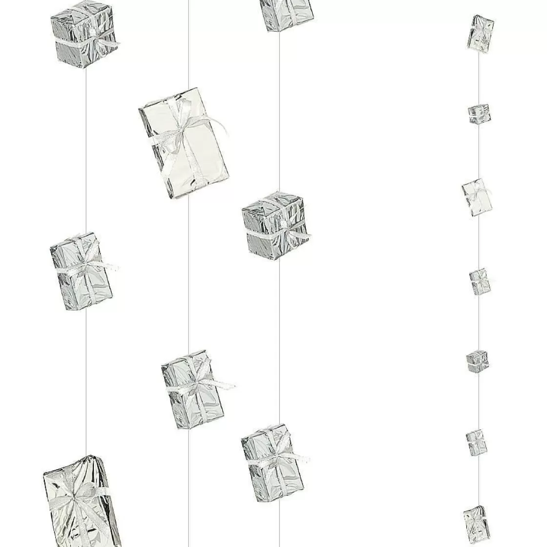 Figuras De Navidad>DecoWoerner Cadena Decorativa De Paquetes Color Plateado, 270 Cm plata
