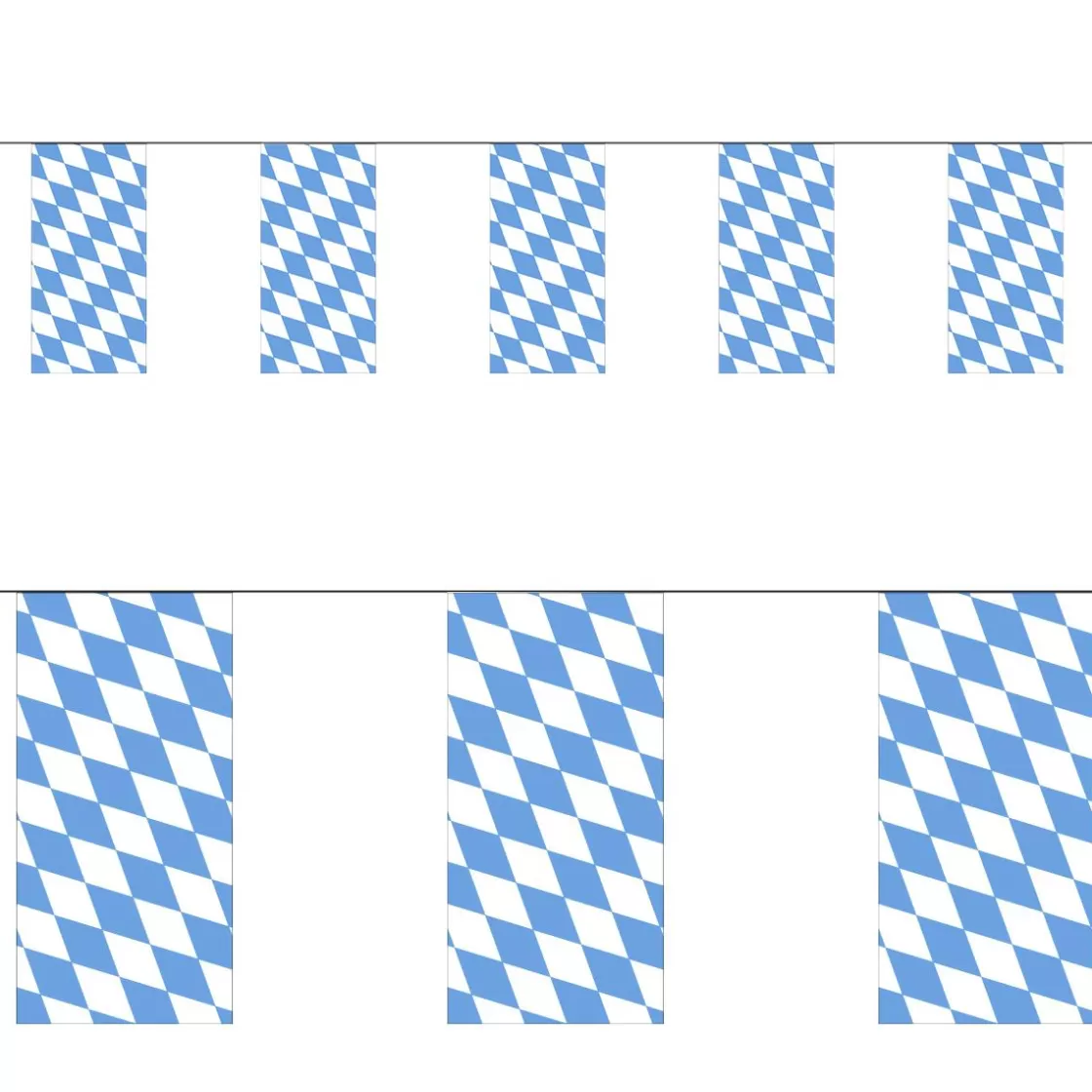 Decoración Temática>DecoWoerner Cadena Para Bandera BAVARIA Ignífuga De 4 M azul