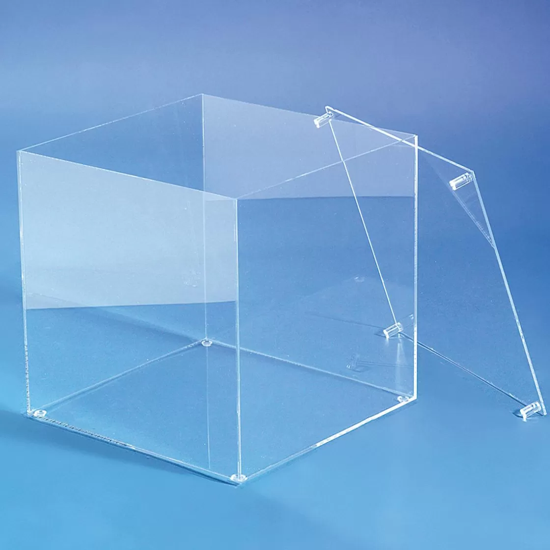 Expositores Para Tiendas>DecoWoerner Caja Cúbica Con Tapa 30 X 30 Cm transparente