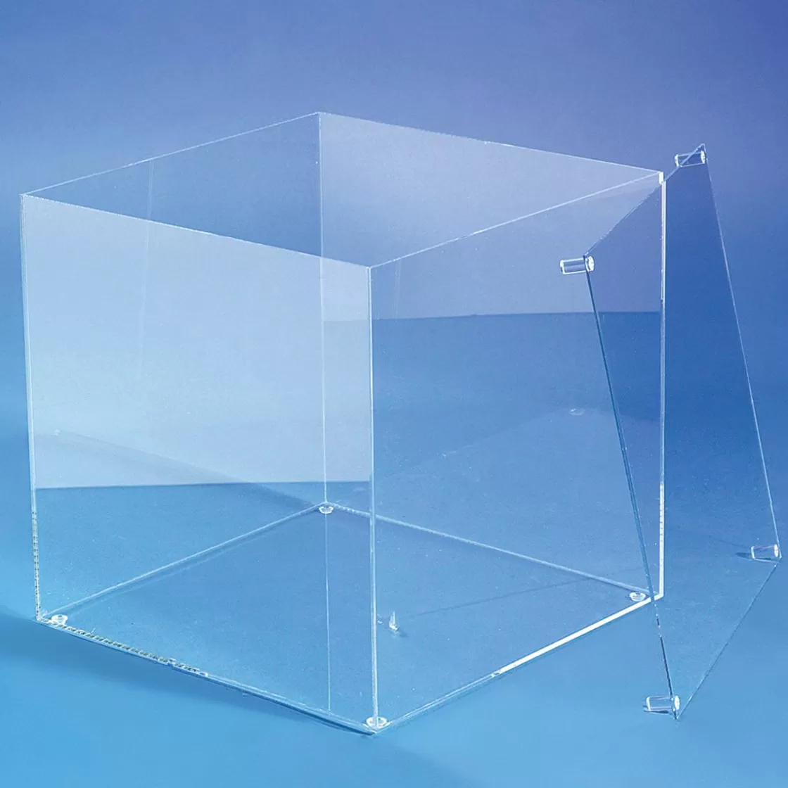 Expositores Para Tiendas>DecoWoerner Caja Cúbica Con Tapa 40 X 40 Cm transparente