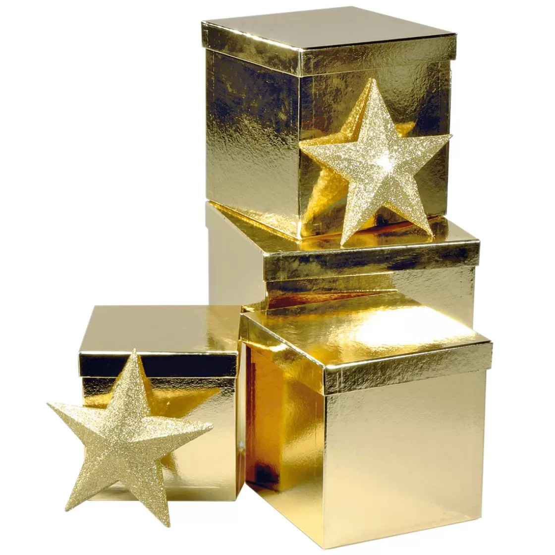 Cajas De Regalo>DecoWoerner Cajas De Cartón De Regalo, Color Dorado, 4 Pz. oro
