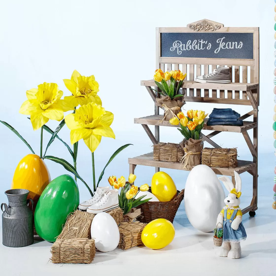 Decoración De Primavera | Flores Artificiales>DecoWoerner Campana De Pascua Gigante Amarilla, 100 Cm amarillo