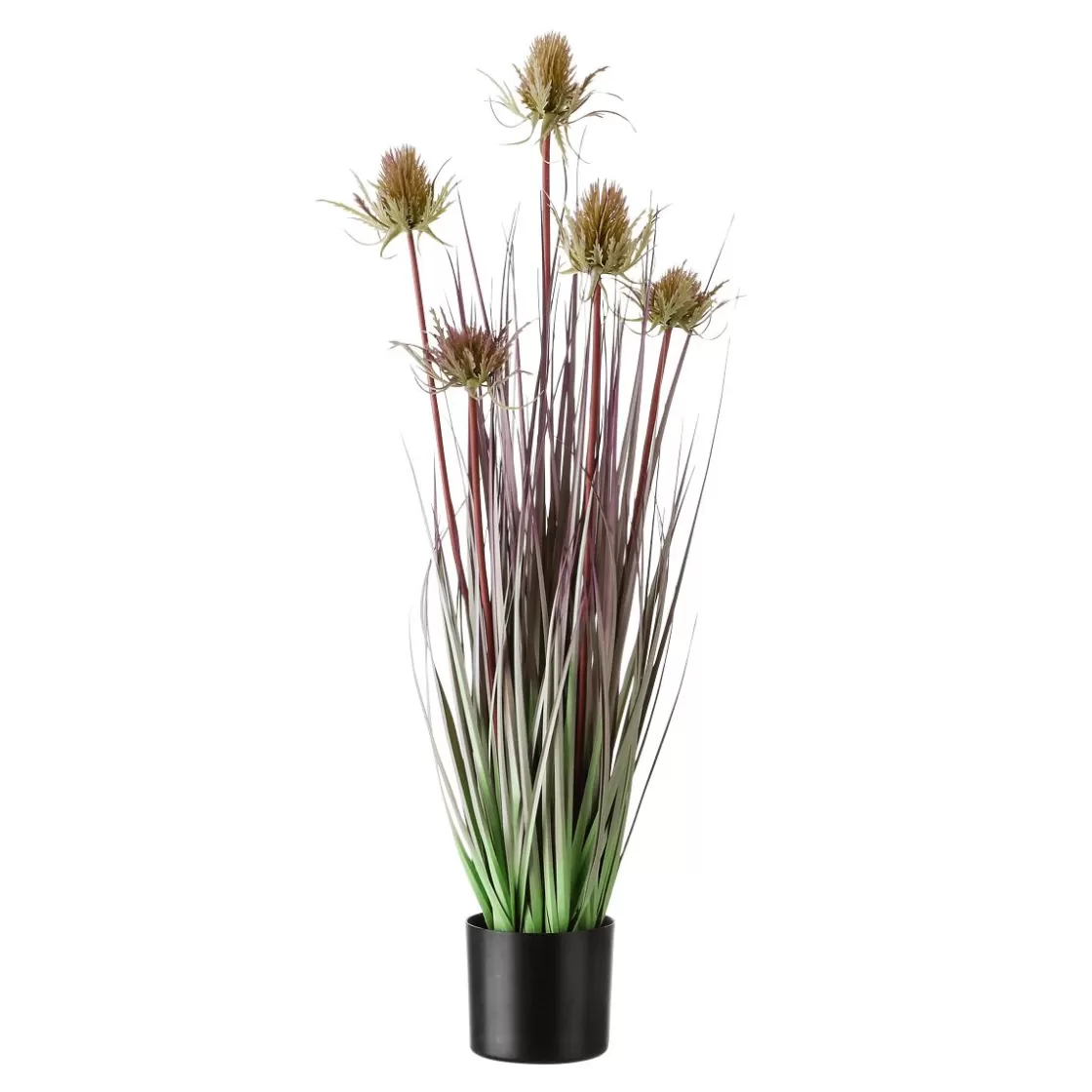 Hierba Decorativa>DecoWoerner Cardo Césped Artificial En Maceta Negra 69 Cm verde