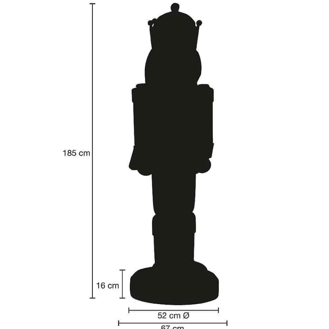 Decoración Navideña Xxl>DecoWoerner Cascanueces "Rey", 185 Cm