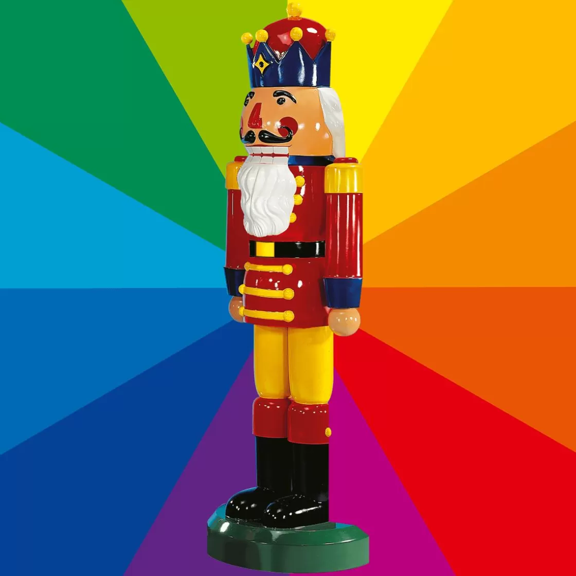 Decoración Navideña Xxl>DecoWoerner Cascanueces Rey Semiplástico 185 Cm En El Color Deseado