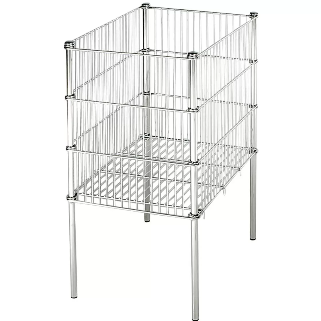 Expositores Para Tiendas>DecoWoerner Cesto De Almacenamiento Plegable, Altura 75 Cm plata