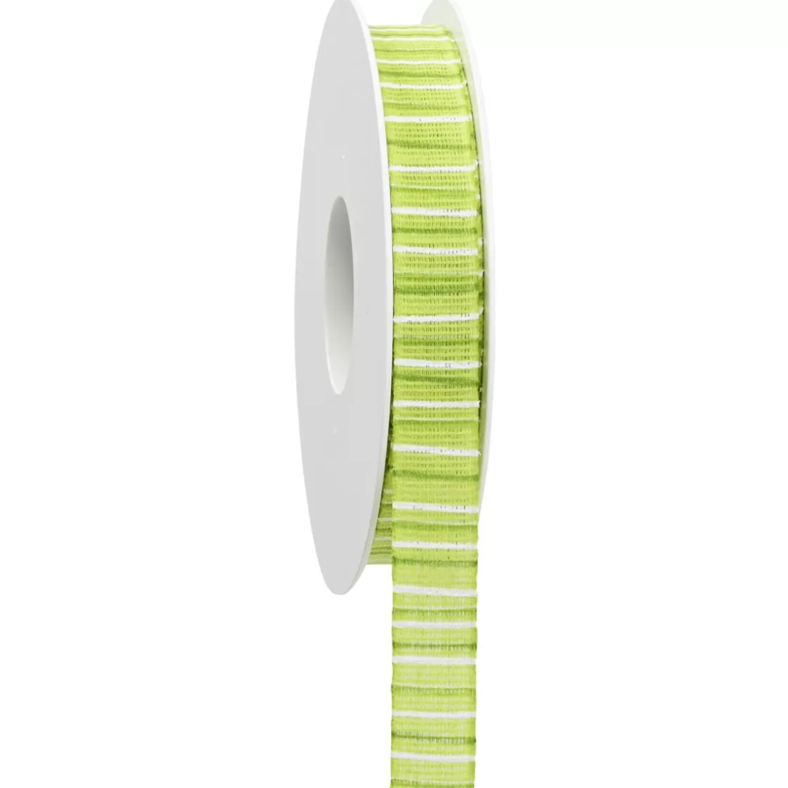 Cintas De Regalo | Go Green - Envoltorio Para Regalo Ecológico>DecoWoerner Cinta De Algodón Con Rayas 15 Mm, 18 M verde