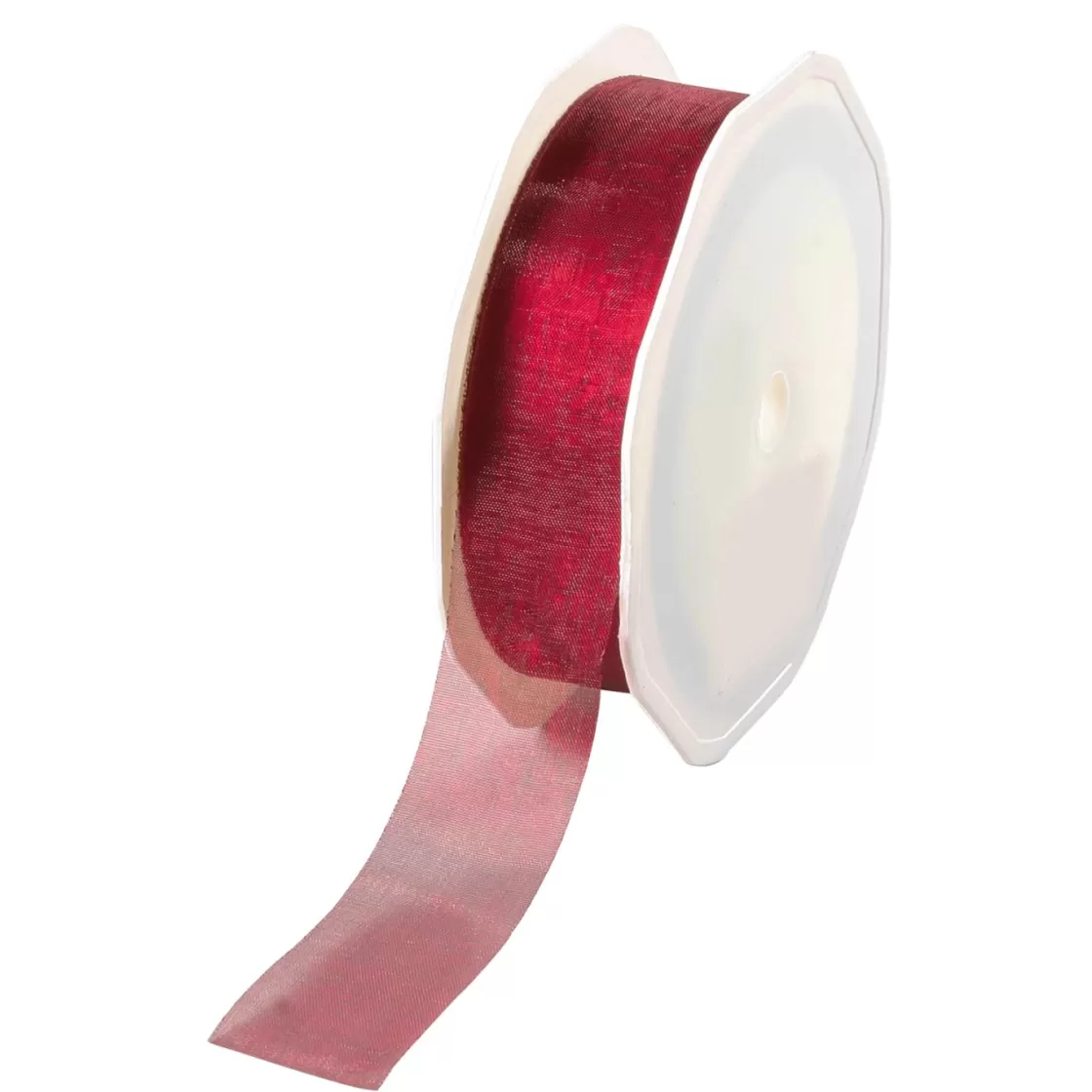 Cintas De Regalo>DecoWoerner Cinta De Chifón, Color Burdeos, Anchura 25 Mm rojo