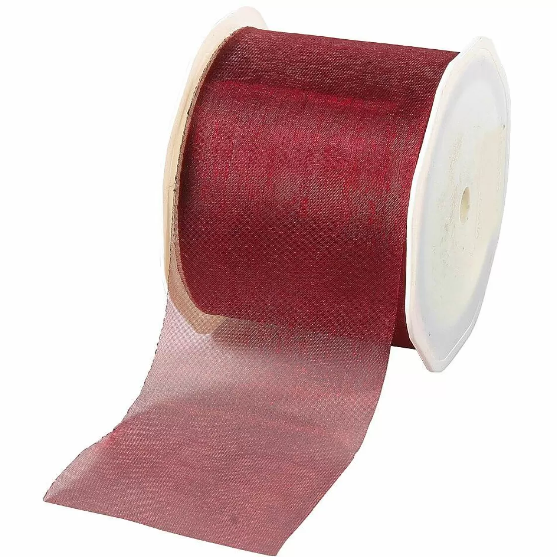 Cintas De Regalo>DecoWoerner Cinta De Chifón, Color Burdeos, Anchura 70 Mm rojo