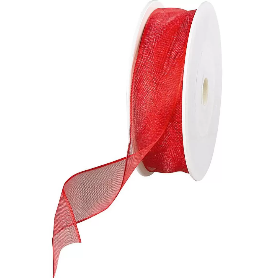 Cintas De Regalo>DecoWoerner Cinta De Chifón Con Alambre, Color , Anchura 25 Mm rojo