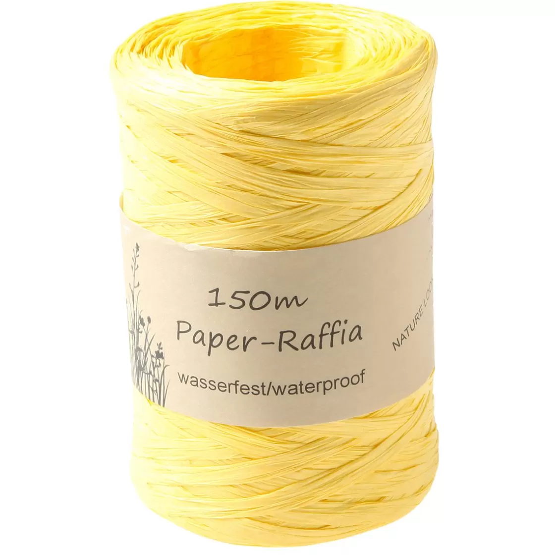 Cintas De Regalo | Go Green - Envoltorio Para Regalo Ecológico>DecoWoerner Cinta De Rafia Ecológica De Material Degradable 7 Mm 150 M amarillo