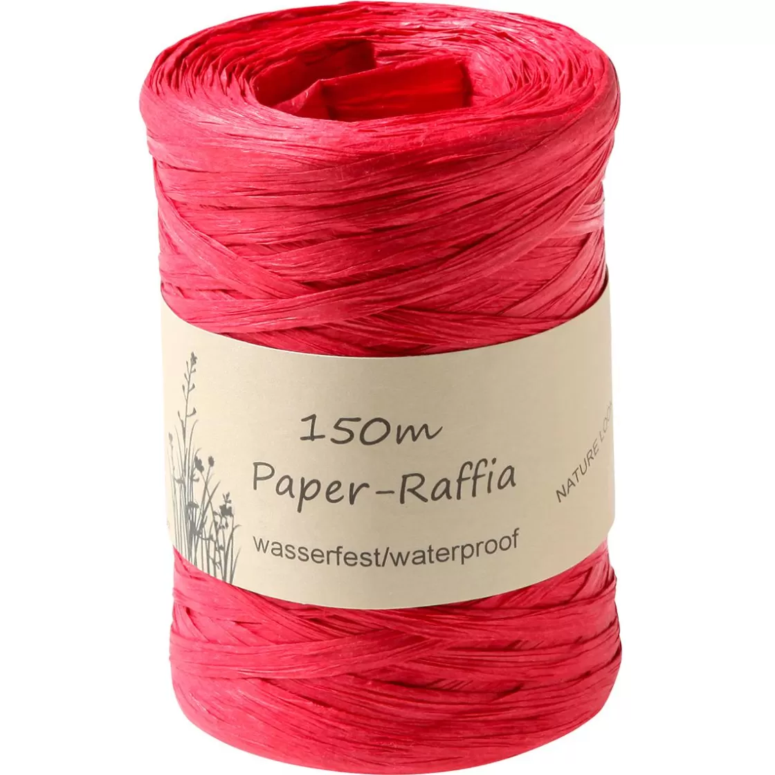 Cintas De Regalo | Go Green - Envoltorio Para Regalo Ecológico>DecoWoerner Cinta De Rafia Ecológica De Material Degradable 7 Mm 150 M rojo