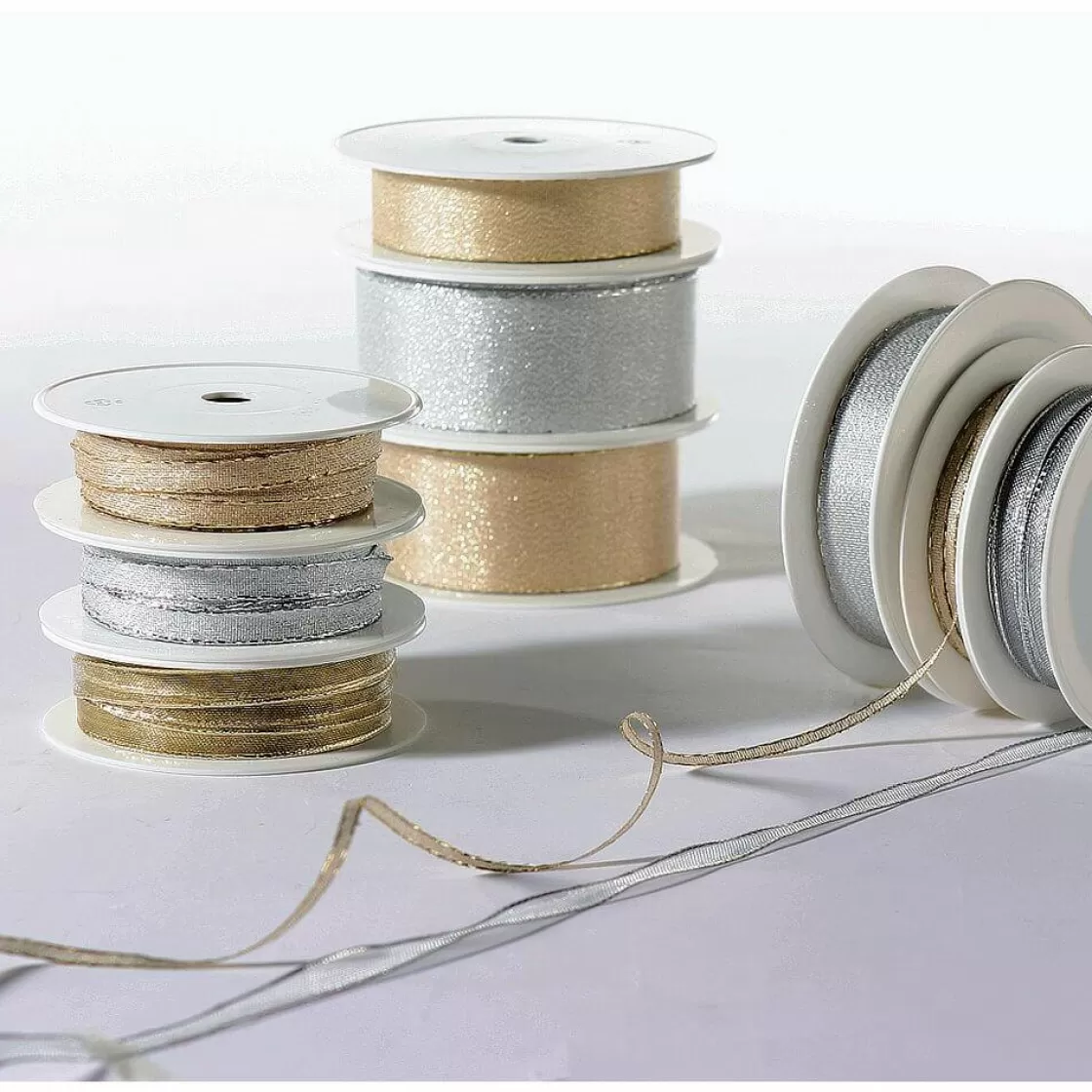 Cintas De Regalo>DecoWoerner Cinta De Regalo, Color Plateado, Anchura 10 Mm plata