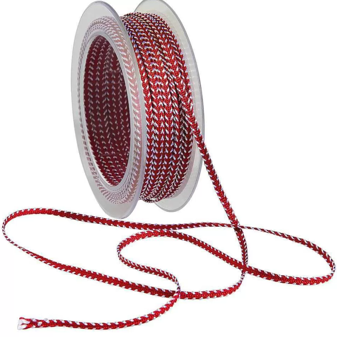 Cintas De Regalo>DecoWoerner Cinta De Regalo Con Cordón /blanco 4 Mm 15 M rojo