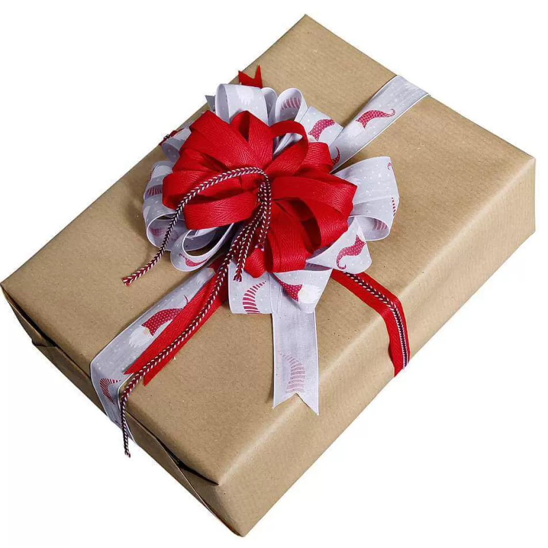 Cintas De Regalo>DecoWoerner Cinta De Regalo Con Cordón /blanco 4 Mm 15 M rojo