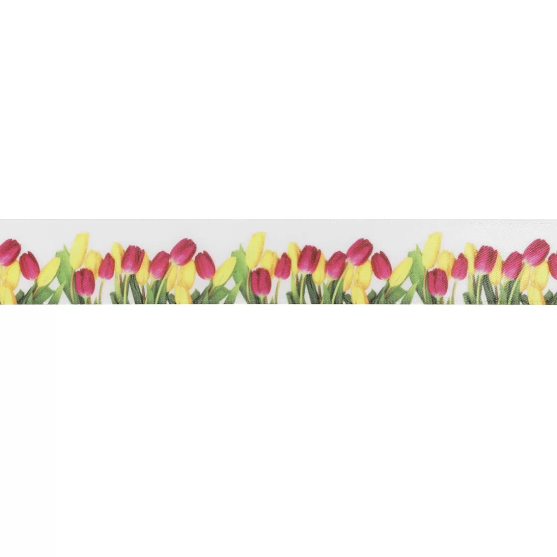 Cintas De Regalo>DecoWoerner Cinta De Regalo De Satén Con Motivo De Tulipanes, 23 Mm, 20 M multicolor