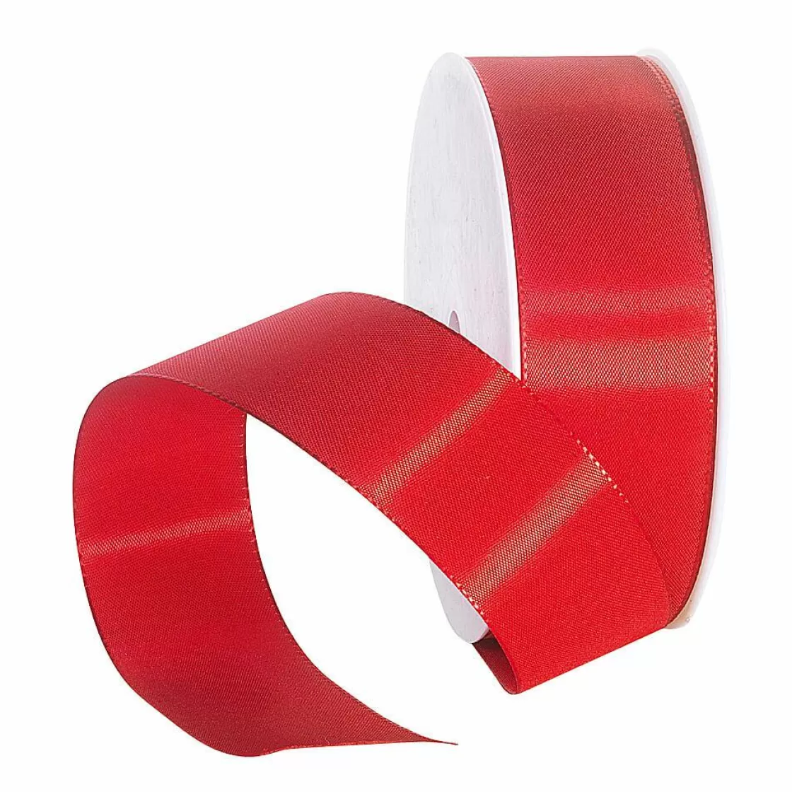 Cintas De Regalo>DecoWoerner Cinta De Tafetán Con Orillo 40 Mm, 50 M, Roja rojo