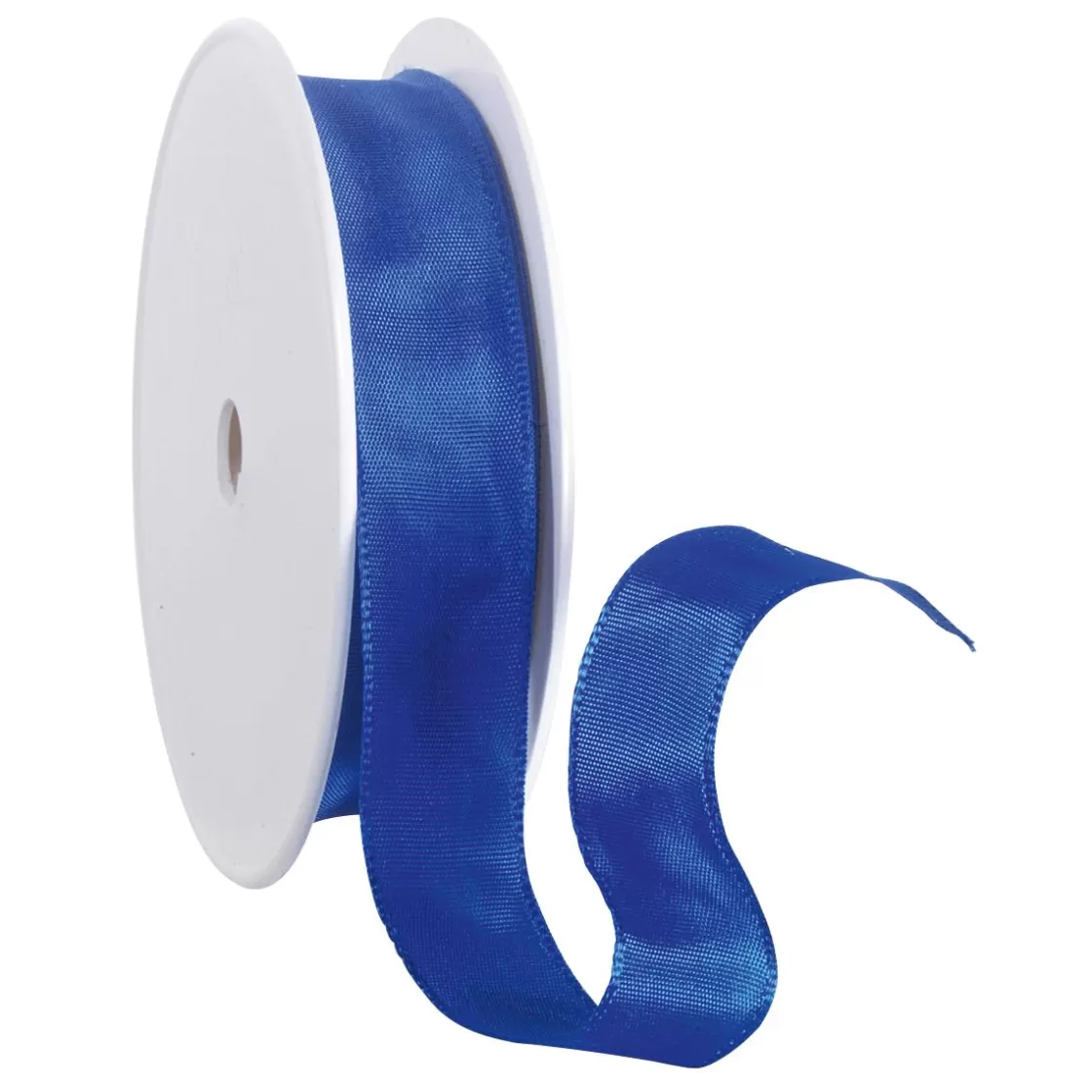 Cintas De Regalo>DecoWoerner Cinta De Tela Con Bordes De Alambre, Color Real, Anchura 25 Mm azul