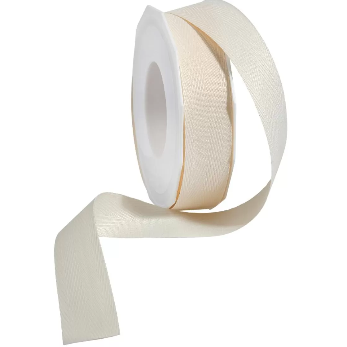 Cintas De Regalo | Go Green - Envoltorio Para Regalo Ecológico>DecoWoerner Cinta De Tela Respetuosa Con El Medio Ambiente Hecha De Material Reciclado 15 Mm 25 M De Crema blanco