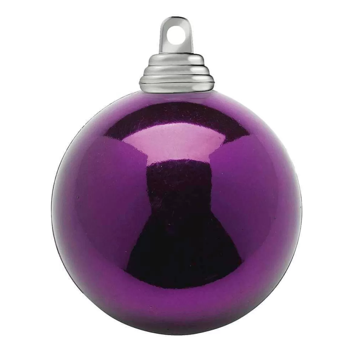 Bolas De Navidad>DecoWoerner Ciruela, Bolas De Navidad Brillantes De Plástico Ignífugo, 6 Cm Ø - 24 Uds. violeta