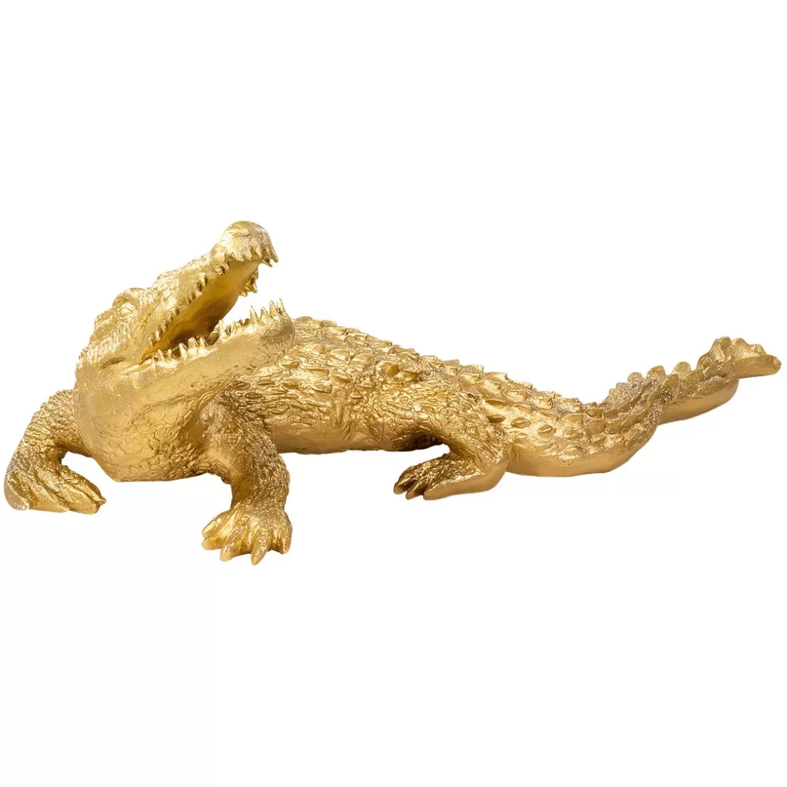 Decoración De Animales>DecoWoerner Cocodrilo Decorativo, Longitud: 180 Cm oro