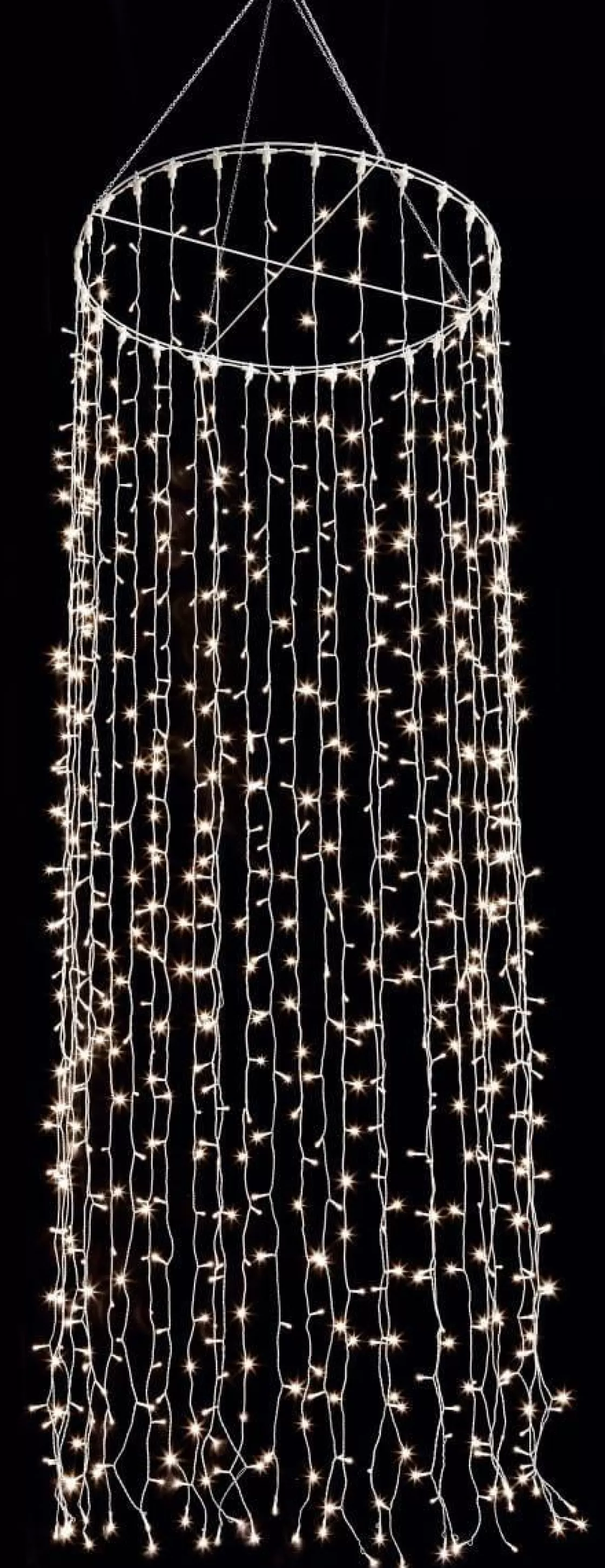Luz Decorativa | Luces De Navidad>DecoWoerner Colgante De Cadenas De Luces LED 24V Para Interiores, 1200 LED, 500 X 100 Cm transparente