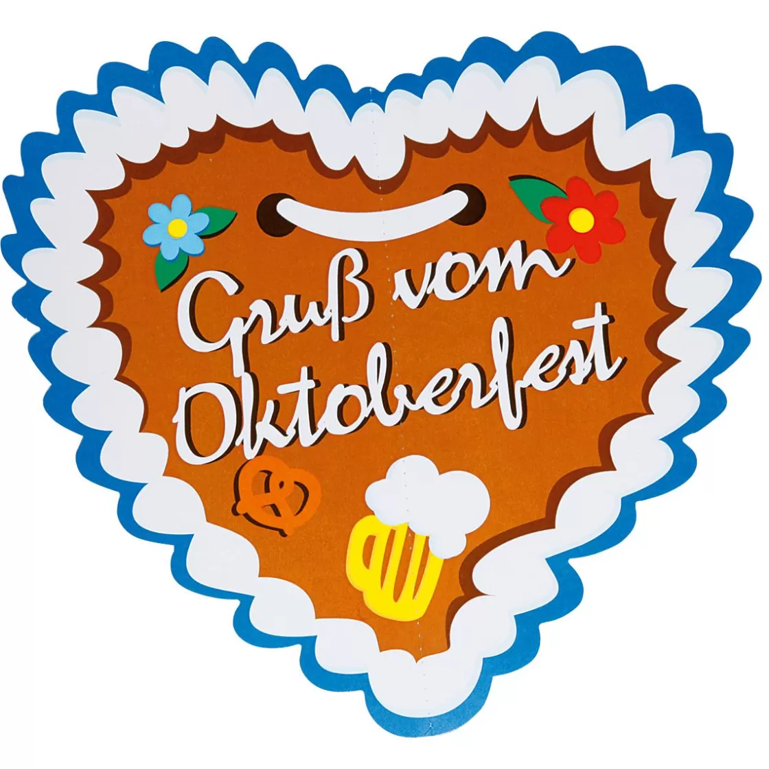 Decoración Temática | Decoración De Otoño>DecoWoerner Colgante De Corazón De Cartón "Oktoberfest" Ø 30 Cm multicolor