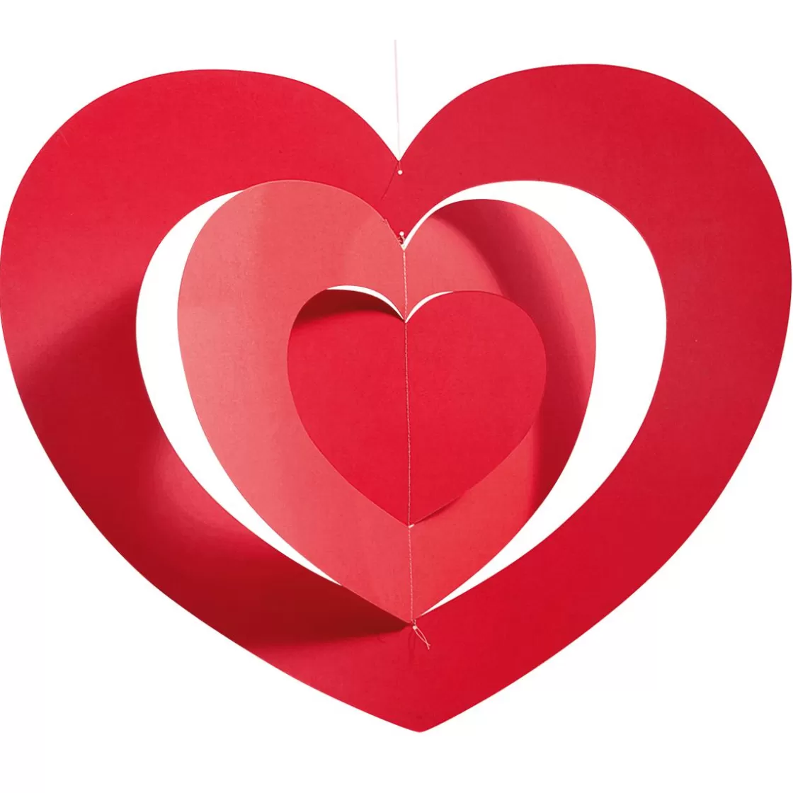 Decoración Temática>DecoWoerner Colgante De Corazones XXL Ø 85 Cm, Poco Inflamable rojo