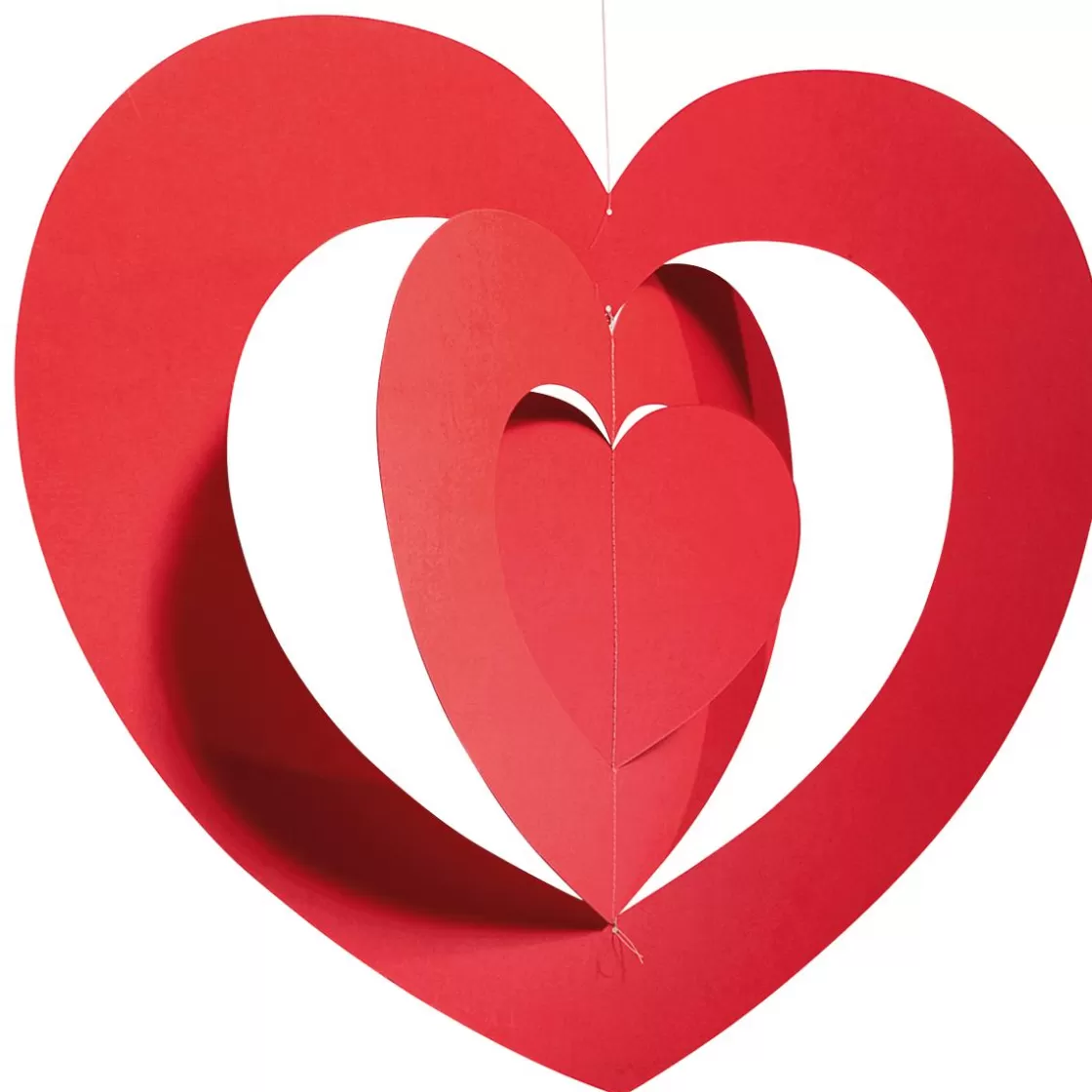 Decoración Temática>DecoWoerner Colgante De Corazones XXL Ø 85 Cm, Poco Inflamable rojo
