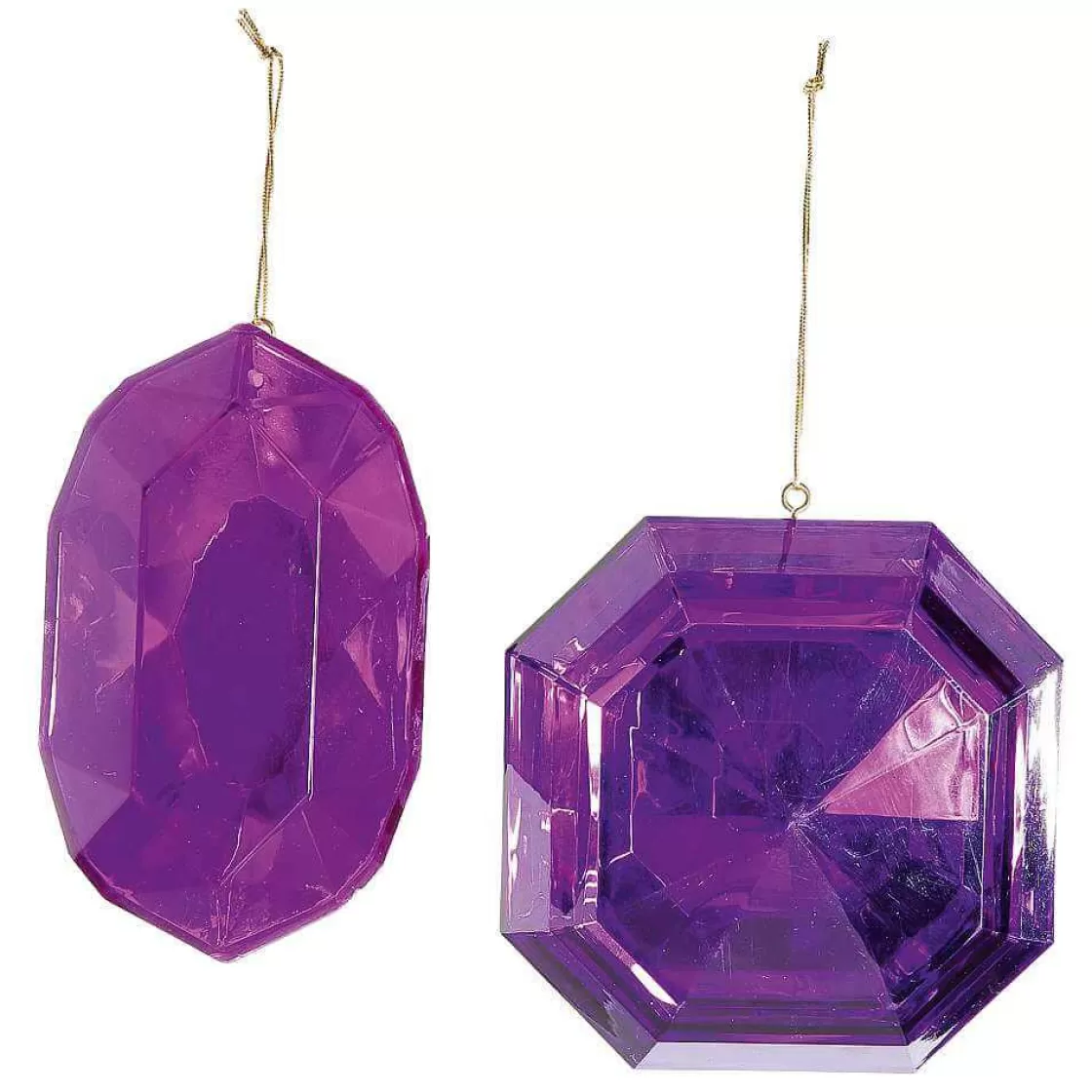 Figuras De Navidad>DecoWoerner Colgante De Diamantes Lila 2 Piezas violeta