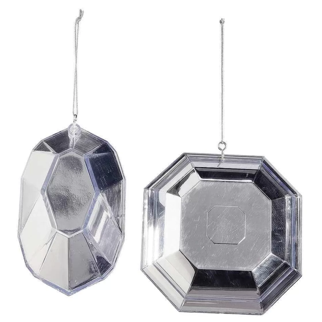 Figuras De Navidad>DecoWoerner Colgante De Diamantes 2 Piezas plata