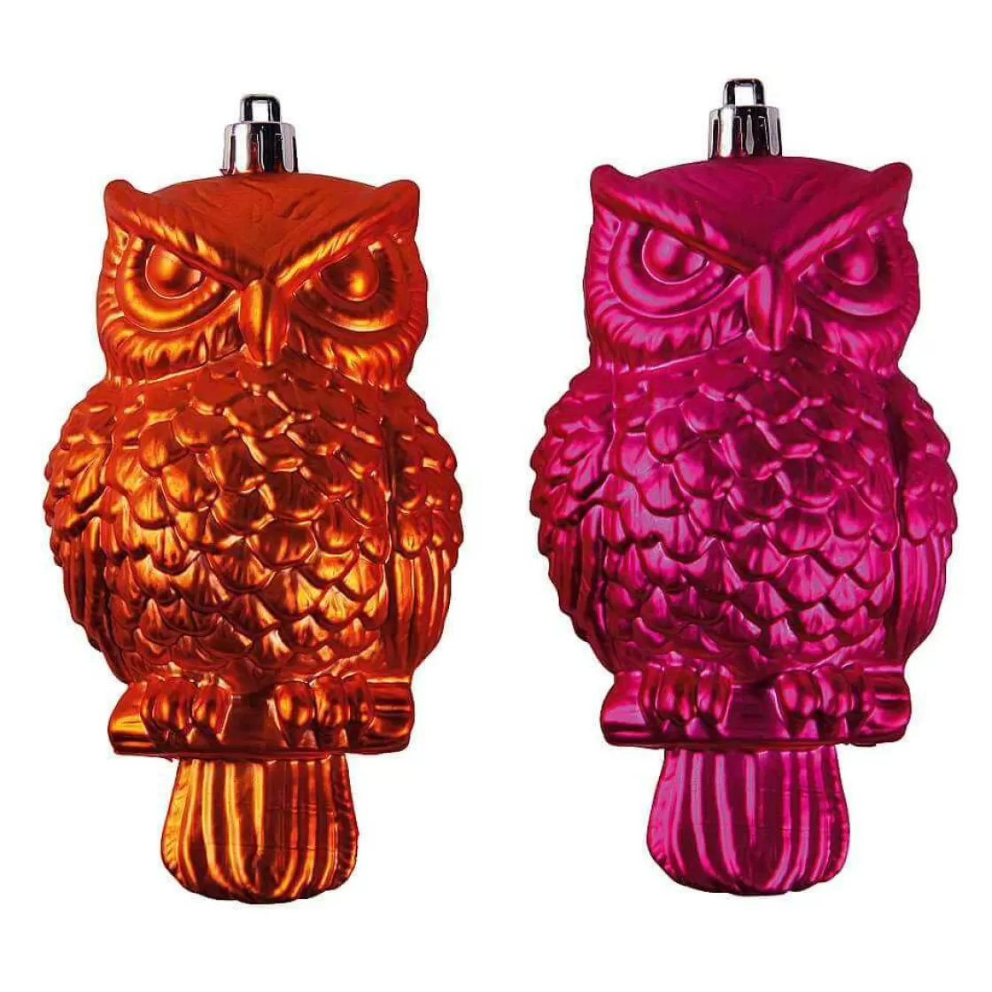 Bolas De Navidad>DecoWoerner Colgante De árbol De Navidad "Búho" 12 Cm Fucsia/anaranjado 2 Piezas multicolor