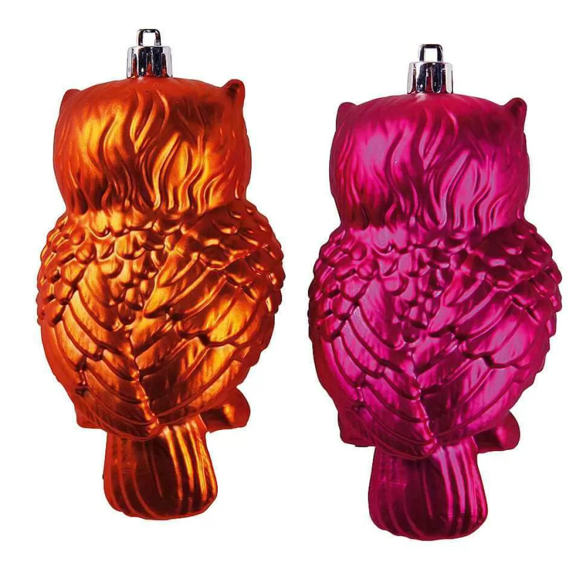 Bolas De Navidad>DecoWoerner Colgante De árbol De Navidad "Búho" 12 Cm Fucsia/anaranjado 2 Piezas multicolor