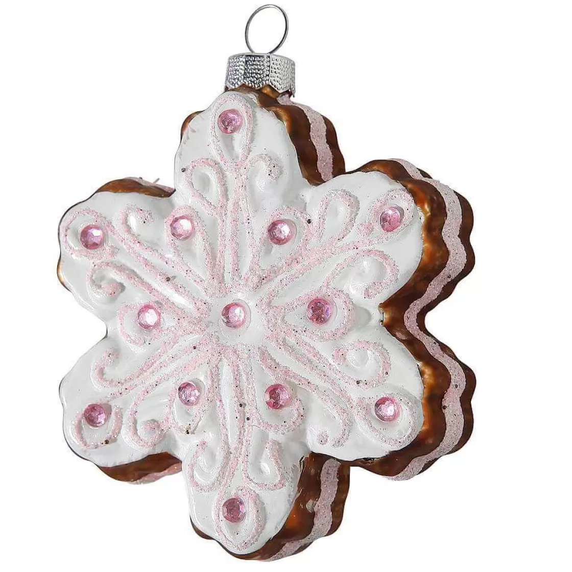 Bolas De Navidad>DecoWoerner Colgante De árbol De Navidad "Copo De Nieve" 9,5 Cm blanco