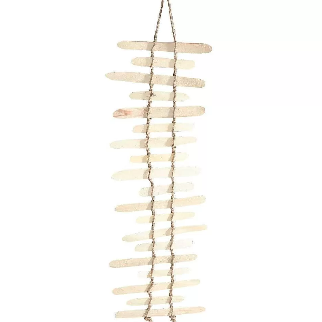 Decoración Natural | Decoración De Verano>DecoWoerner Colgante Decorativo Escalera De Madera 110 Cm Madera natural