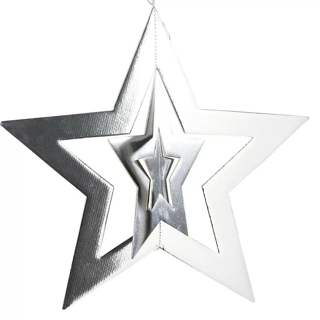 Estrella De Navidad>DecoWoerner Colgante Estrella Decorativa , Ø 48 Cm plata